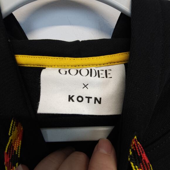 Goodee x Kotn Hoodie Size L Black Relaxed Fit 100% Cotton Urban Street Luxe Cali - Picture 14 of 16